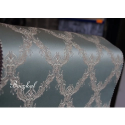 Tkanina stylowa ornament romby turkus Lord